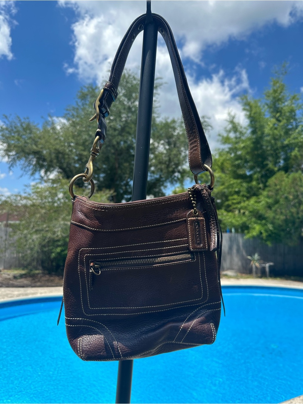 Coach Brown Leather Vintage Y2K Crossbody